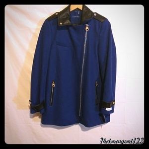 Calvin klein wool blend women's coat full zipped